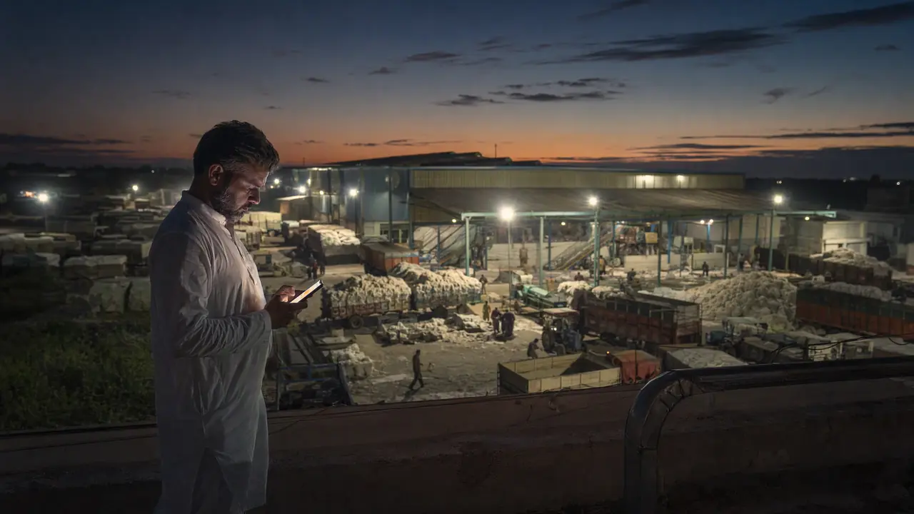 Shaam ko Seth chhat par phone dekh rahe hain, peeche roshni mein plant